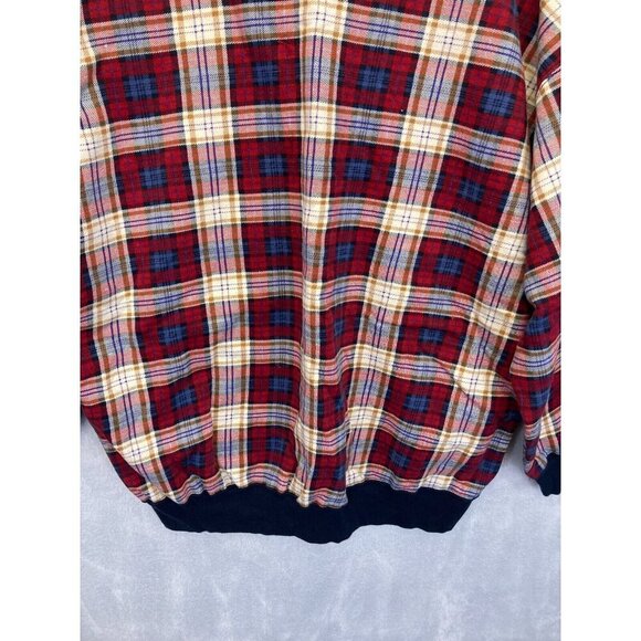 Vintage 90's American Outpost Grandpa Sweatshirt Mens Large L Boxy Tartan Plaid - Picture 14 of 14